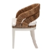 bali & pari Ubud Bohemian Natural Seagrass and Mahogany Wood Dining Chair - Ubud-Banana Weave-Natural Rattan-DC