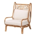 bali & pari Helina Bohemian Light Honey Rattan Accent Chair