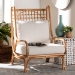 bali & pari Helina Bohemian Light Honey Rattan Accent Chair - Helina-Light Honey Rattan-AC