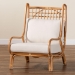 bali & pari Helina Bohemian Light Honey Rattan Accent Chair - Helina-Light Honey Rattan-AC