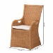 bali & pari Amsterdam Bohemian Light Honey Rattan Dining Chair - Amsterdam-Light Honey Rattan Cushioned-DC