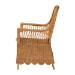 bali & pari Teresa Bohemian Light Honey Scalloped Rattan Arm Chair - Teresa-Light Honey Rattan Cushioned-AC