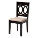 Baxton Studio Kara Modern Sand Dark Brown Finished Wood 5-Piece Dining Set - Kara-Sand/Dark Brown-5PC Dining Set