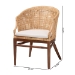 bali & pari Lumajang Bohemian Light Honey Rattan and Wood 2-Piece Dining Chair Set - Lumajang-Light Honey/Light Brown Rattan-DC