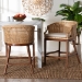 bali & pari Lumajang Bohemian Light Honey Rattan and Wood 2-Piece Counter Stool Set - Lumajang-Light Honey/Light Brown Rattan-CS