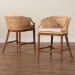 bali & pari Lumajang Bohemian Light Honey Rattan and Wood 2-Piece Counter Stool Set - Lumajang-Light Honey/Light Brown Rattan-CS