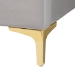 Baxton Studio Acosta Glam and Luxe Light Grey Velvet Seashell-Headboard Queen Size Platform Bed - CF9434-Light Grey-Queen