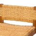 bali & pari Asgart Bohemian Natural Rattan and Mahogany Wood Bar Stool - Asgart-SVN089-Mahogany/Rattan-BS