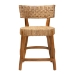 bali & pari Sabit Bohemian Seagrass and Mahogany Wood Counter Stool - Sabit-SVN087-Mahogany/Seagrass-CS
