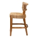 bali & pari Sabit Bohemian Seagrass and Mahogany Wood Counter Stool - Sabit-SVN087-Mahogany/Seagrass-CS