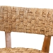 bali & pari Sabit Bohemian Seagrass and Mahogany Wood Counter Stool - Sabit-SVN087-Mahogany/Seagrass-CS