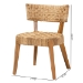 bali & pari Sabit Bohemian Seagrass and Mahogany Wood Dining Chair - Sabit-SVN086-Mahogany/Seagrass-DC