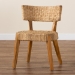 bali & pari Sabit Bohemian Seagrass and Mahogany Wood Dining Chair - Sabit-SVN086-Mahogany/Seagrass-DC