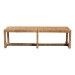 bali & pari Cipally Bohemian Seagrass and Mahogany Wood Accent Bench - Cipally-SVN088-Mahogany/Seagrass-Bench