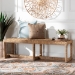 bali & pari Cipally Bohemian Seagrass and Mahogany Wood Accent Bench - Cipally-SVN088-Mahogany/Seagrass-Bench