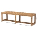 bali & pari Cipally Bohemian Seagrass and Mahogany Wood Accent Bench - Cipally-SVN088-Mahogany/Seagrass-Bench