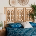 bali & pari Galvan Bohemian Natural Rattan Queen Size Standalone Headboard - WS30503-3B W162-Natural Rattan-HB-Queen