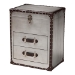 Baxton Studio Calidore Vintage Silver Metal 2-Drawer End Table