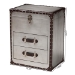 Baxton Studio Calidore Vintage Silver Metal 2-Drawer End Table - JY24A012-Wooden-ET