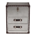 Baxton Studio Calidore Vintage Silver Metal 2-Drawer End Table - JY24A012-Wooden-ET