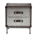 Baxton Studio Jacey Vintage Silver Metal 2-Drawer End Table - JY24A032-Wooden-Cabinet