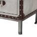 Baxton Studio Jacey Vintage Silver Metal 2-Drawer End Table - JY24A032-Wooden-Cabinet