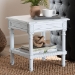 Baxton Studio Jeanne Vintage Traditional White Wood End Table - JY23B392-Wooden White-ET