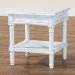 Baxton Studio Jeanne Vintage Traditional White Wood End Table - JY23B392-Wooden White-ET