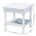 Baxton Studio Jeanne Vintage Traditional White Wood End Table - JY23B392-Wooden White-ET