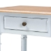 Baxton Studio Legrand Classic French Two-Tone White and Natural Brown 1-Drawer End Table - JY23B395-Wooden White/Light Brown-ET