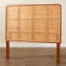 bali & pari Caspia Bohemian Natural Rattan and Mahogany Wood Queen Size Headboard - Caspia-Teak-HB-Queen-KD