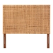 bali & pari Lesia Bohemian Natural Rattan and Mahogany Wood Queen Size Headboard - Lesia-Teak-HB-Queen-KD