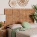 bali & pari Lesia Bohemian Natural Rattan and Mahogany Wood Queen Size Headboard - Lesia-Teak-HB-Queen-KD
