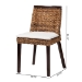 bali & pari Abbas Bohemian Seagrass and Dark Brown Wood Dining Chair - MD-39696 Magic-Dark Brown/Abaca Natural-DC