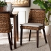 bali & pari Abbas Bohemian Seagrass and Dark Brown Wood Dining Chair - MD-39696 Magic-Dark Brown/Abaca Natural-DC