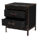 Baxton Studio Laura Vintage Black Canvas 2-Drawer End Table Trunk - JY23B236-Laura Black Trunk-ET