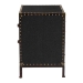 Baxton Studio Laura Vintage Black Canvas 2-Drawer End Table Trunk - JY23B236-Laura Black Trunk-ET