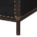 Baxton Studio Laura Vintage Black Canvas 2-Drawer End Table Trunk - JY23B236-Laura Black Trunk-ET