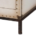 Baxton Studio Benton Vintage White Canvas 4-Drawer Storage Cabinet - JY23B238-White-Cabinet