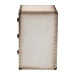Baxton Studio Mallison Vintage White Canvas 3-Drawer End Table - JY23B241-White-ET