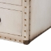 Baxton Studio Mallison Vintage White Canvas 3-Drawer End Table - JY23B241-White-ET