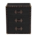 Baxton Studio Mallison Vintage Black Canvas 3-Drawer End Table - JY23B241-Black-ET