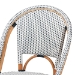 bali & pari Genica Classic French Two-Tone Navy and White Weaving and Natural Rattan Bistro Chair - DC613-Rattan-Navy/White-DC No Arm