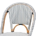 bali & pari Genica Classic French Two-Tone Navy and White Weaving and Natural Rattan 2-Piece Counter Stool Set - DC613-Rattan-Navy/White-CS No Arm