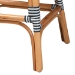 bali & pari Genica Classic French Two-Tone Navy and White Weaving and Natural Rattan 2-Piece Counter Stool Set - DC613-Rattan-Navy/White-CS No Arm