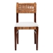 bali & pari Dameka Bohemian Light Honey Rattan and Dark Brown Wood Dining Chair - MD-39656 Afzal-Brown/Rattan Honey-DC