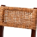 bali & pari Dameka Bohemian Light Honey Rattan and Dark Brown Wood Dining Chair - MD-39656 Afzal-Brown/Rattan Honey-DC