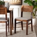 bali & pari Dameka Bohemian Light Honey Rattan and Dark Brown Wood Dining Chair - MD-39656 Afzal-Brown/Rattan Honey-DC