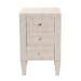 Baxton Studio Leyna Modern Beige Faux Shagreen 3-Drawer End Table - JY24A039-Beige Faux Shagreen-ET