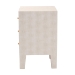 Baxton Studio Leyna Modern Beige Faux Shagreen 3-Drawer End Table - JY24A039-Beige Faux Shagreen-ET